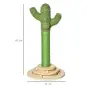 Poste Rascador para Gatos en Forma de Cactus Pequeño Árbol Rascador para Gatos con Poste de Sisal y Felpa Pelota Colgante y Base