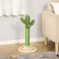 Poste Rascador para Gatos en Forma de Cactus Pequeño Árbol Rascador para Gatos con Poste de Sisal y Felpa Pelota Colgante y Base