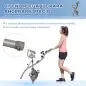 Bicicleta Estática Plegable 3 en 1 con Respaldo y 8 Niveles Resistencia Magnética, Bicicleta Estática para Casa Ajustable con Mo
