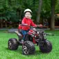 Quad Eléctrico 12V para Niños +3 Años con 2 Motores Faros Música Neumáticos de Suspensión Botones Avance y Retroceso Vehículo El