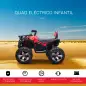 Quad Eléctrico 12V para Niños +3 Años con 2 Motores Faros Música Neumáticos de Suspensión Botones Avance y Retroceso Vehículo El