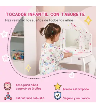 Tocador de Madera Infantil