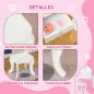 Tocador Infantil con Taburete y Espejo Ajustable, Tocador para Niñas con Cajón, Mesa de Maquillaje para Niños y Niñas de 3-6 Año