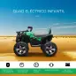 Quad Eléctrico para Niños 12V, Quad para Niños de 3–5 Años con 2 Motores, Velocidad 3–8 km/h, Música, Faros LED, MP3, USB, Tarje