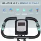 Bicicleta Estática Plegable Resistencia Magnética Ajustable de 8 Niveles con Sensor de Pulso Pantalla LCD Sillín Regulable Respa