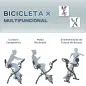 Bicicleta Estática Plegable Resistencia Magnética Ajustable de 8 Niveles con Sensor de Pulso Pantalla LCD Sillín Regulable Respa
