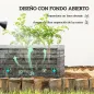 Juego de 2 Jardineras Exterior Grandes de Acero Galvanizado Huertos Urbanos para Terraza Jardín 110x50x30 cm Gris