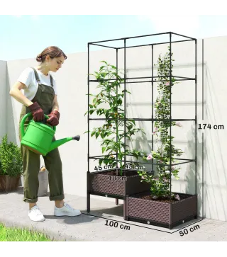 Jardinera con Enrejado