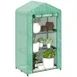 Invernadero de Jardín de 3 Niveles Puerta Enrollable Marco de Metal Cubierta de PE Anti-UV 69x49x125 cm Verde Invernadero de Jardín de 3 Niveles Puerta Enrollable Marco de Metal Cubierta de PE Anti-UV 69x49x125 cm Verde