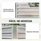 Jardinera Exterior de Acero Galvanizado con Diseño de Escalera Base Abierta para Cultivos Plantas 120x101x58 cm Plata