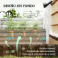 Jardinera Exterior de Acero Galvanizado con Diseño de Escalera Base Abierta para Cultivos Plantas 120x101x58 cm Plata