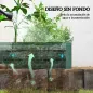 Jardinera Exterior Grande Rectangular de Acero Galvanizado Huerto Urbano con Base Abierta 240x60x30 cm Verde