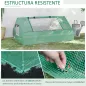 Invernadero Pequeño para Cultivo con 4 Ventanas Enrollables Marco de Acero y Cubierta PE Anti-UV 180x140x80 cm Verde