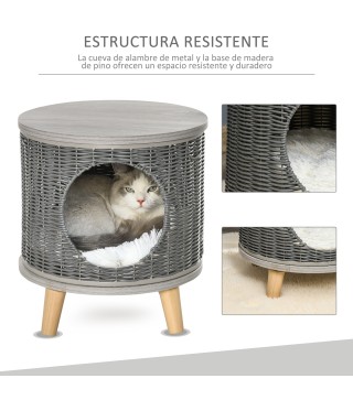 Cueva para Gatos de Ratán