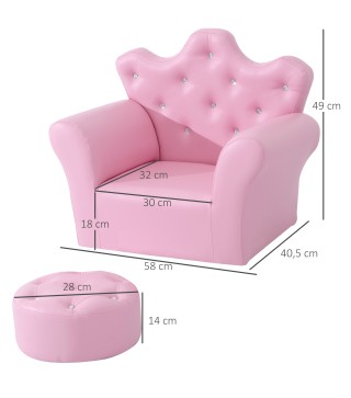 Sofá para Niños con Taburete