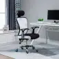 Silla de Escritorio Giratoria Silla de Oficina con Altura Ajustable Respaldo Reclinable Reposacabezas Regulable y Soporte Lumbar Silla de Escritorio Giratoria Silla de Oficina con Altura Ajustable Respaldo Reclinable Reposacabezas Regulable y Soporte Lumbar