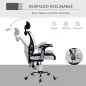 Silla de Escritorio Giratoria Silla de Oficina con Altura Ajustable Respaldo Reclinable Reposacabezas Regulable y Soporte Lumbar