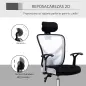 Silla de Escritorio Giratoria Silla de Oficina con Altura Ajustable Respaldo Reclinable Reposacabezas Regulable y Soporte Lumbar