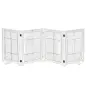 Barrera de Seguridad para Perros Plegable 264x77 cm de 4 Paneles con Patas y Marco de Madera para Puertas Escaleras