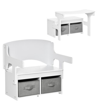 2 en 1 Banco de Madera Infantil