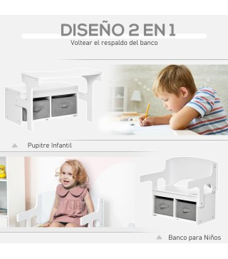 2 en 1 Banco de Madera Infantil