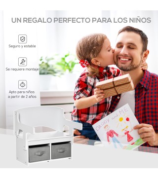 2 en 1 Banco de Madera Infantil