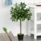 2 Plantas Artificiales de 90 cm de Altura Árboles de Laurel Decorativos con Maceta para Hogar Salón Uso en Interiores Verde
