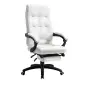 Silla de Oficina Giratoria Silla de Escritorio Reclinable Silla de Estudio Tapizada de PU con Altura Ajustable Reposabrazos Repo