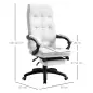 Silla de Oficina Giratoria Silla de Escritorio Reclinable Silla de Estudio Tapizada de PU con Altura Ajustable Reposabrazos Repo