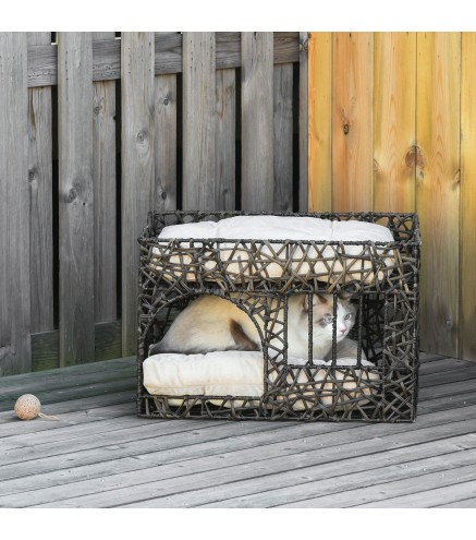Cesta de Ratán para Gatos