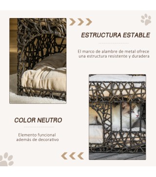 Cesta de Ratán para Gatos