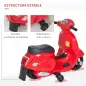 Moto Eléctrica Vespa para Niños de 18-36 Meses Moto de Batería 6V con Faro Bocina y 4 Ruedas Motocicleta Infantil con Licencia 6