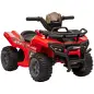 Quad Eléctrico Infantil para +18 Meses Vehículo Eléctrico a Batería 6V con Velocidad de 2 km/h 70x42x45 cm Rojo