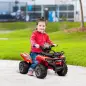 Quad Eléctrico Infantil para +18 Meses Vehículo Eléctrico a Batería 6V con Velocidad de 2 km/h 70x42x45 cm Rojo