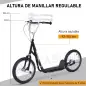 Patinete Scooter para Niños de +5 Años con Neumáticos Inflables Grandes de 16 Pulgadas con Frenos y Manillar Ajustable en Altura