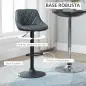 Conjunto de 2 Taburetes de Bar Giratorios con Altura Regulable Sillas Altas Modernas de Comedor con Base Redonda y Reposapiés 46