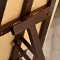 Caballete de Pintura de Madera con Ángulo Ajustable 75° Soporte Trípode y Pincel para Lienzos 51,5x71,5x134,5 cm Café
