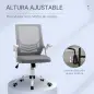 Silla de Oficina Ergonómica Silla de Malla con Altura Ajustable Reposabrazos Abatible Soporte Lumbar Transpirable para Adolescen