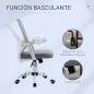 Silla de Oficina Ergonómica Silla de Malla con Altura Ajustable Reposabrazos Abatible Soporte Lumbar Transpirable para Adolescen