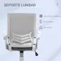 Silla de Oficina Ergonómica Silla de Malla con Altura Ajustable Reposabrazos Abatible Soporte Lumbar Transpirable para Adolescen