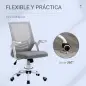 Silla de Oficina Ergonómica Silla de Malla con Altura Ajustable Reposabrazos Abatible Soporte Lumbar Transpirable para Adolescen