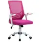 Silla de Oficina Ergonómica Silla Escritorio Giratoria con Altura Ajustable Reposabrazos Abatible Soporte Lumbar Transpirable pa