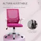 Silla de Oficina Ergonómica Silla Escritorio Giratoria con Altura Ajustable Reposabrazos Abatible Soporte Lumbar Transpirable pa