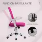 Silla de Oficina Ergonómica Silla Escritorio Giratoria con Altura Ajustable Reposabrazos Abatible Soporte Lumbar Transpirable pa