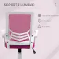 Silla de Oficina Ergonómica Silla Escritorio Giratoria con Altura Ajustable Reposabrazos Abatible Soporte Lumbar Transpirable pa