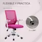 Silla de Oficina Ergonómica Silla Escritorio Giratoria con Altura Ajustable Reposabrazos Abatible Soporte Lumbar Transpirable pa