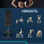 Banco de Pesas Plegable 2 en 1 Banco de Musculación de Acero con Altura Ajustable Respaldo Inclinable en 7 Posiciones para Entre