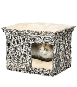 Cesta de Ratán para Gatos