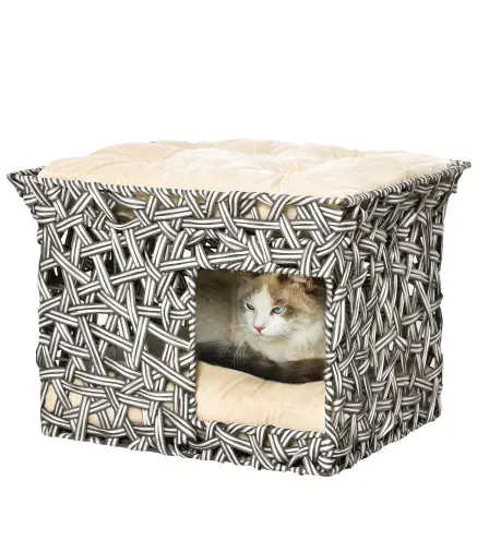 Cesta de Ratán para Gatos