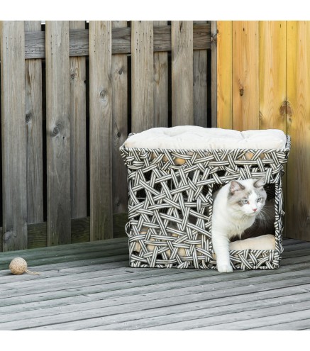 Cesta de Ratán para Gatos